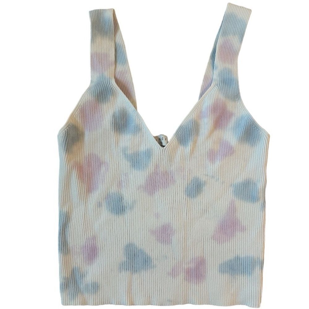 SANDRO Tie Die Crop Top